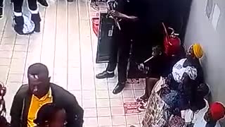 Armed security guard runs away after mistaking a man for a robber