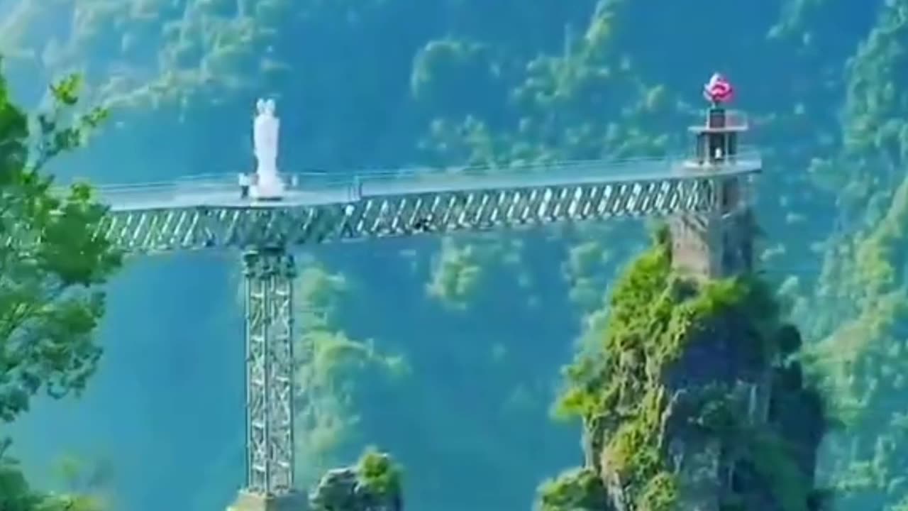 Beautiful Bridge In Mountains
