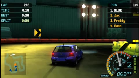 NFS Underground Rivals - Street Cross Event 2 Bronze Difficulty(PPSSP HD)