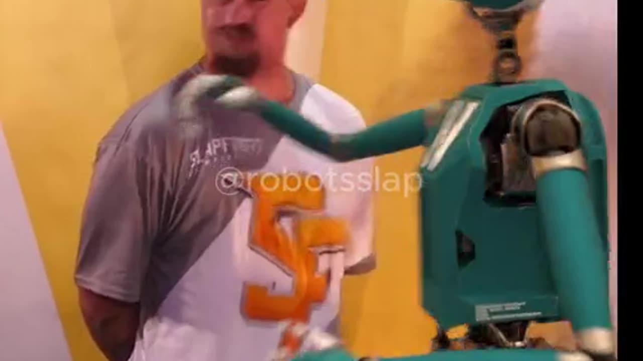 Robot vs human slap