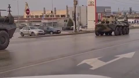 BTR-82As of the 810th Naval Infantry in Sevastopol