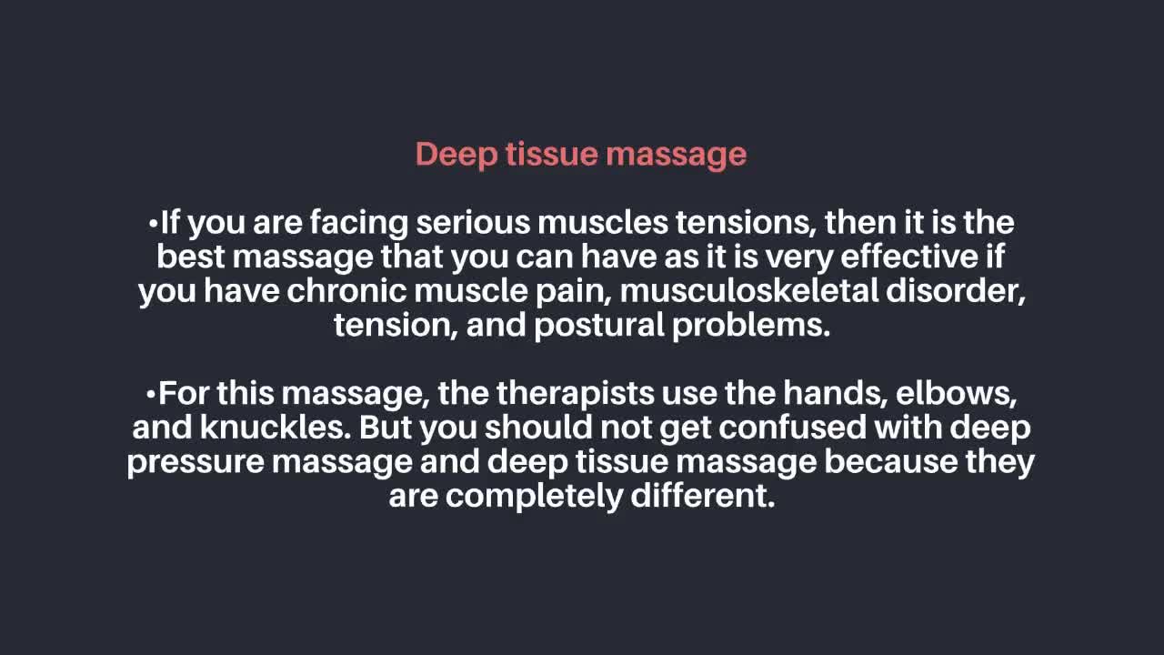 Best Deep tissue massage therapy