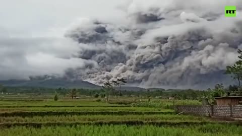 Indonesia's Mount Semeru spews hot clouds of ash as far away as 4.5km