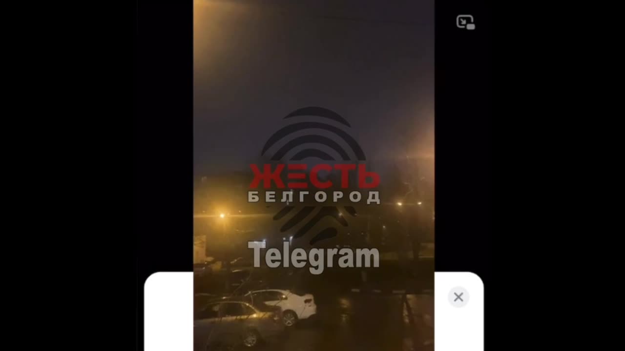 Ukrainian missile attack Video from Belgorod with sounds of air defense operation