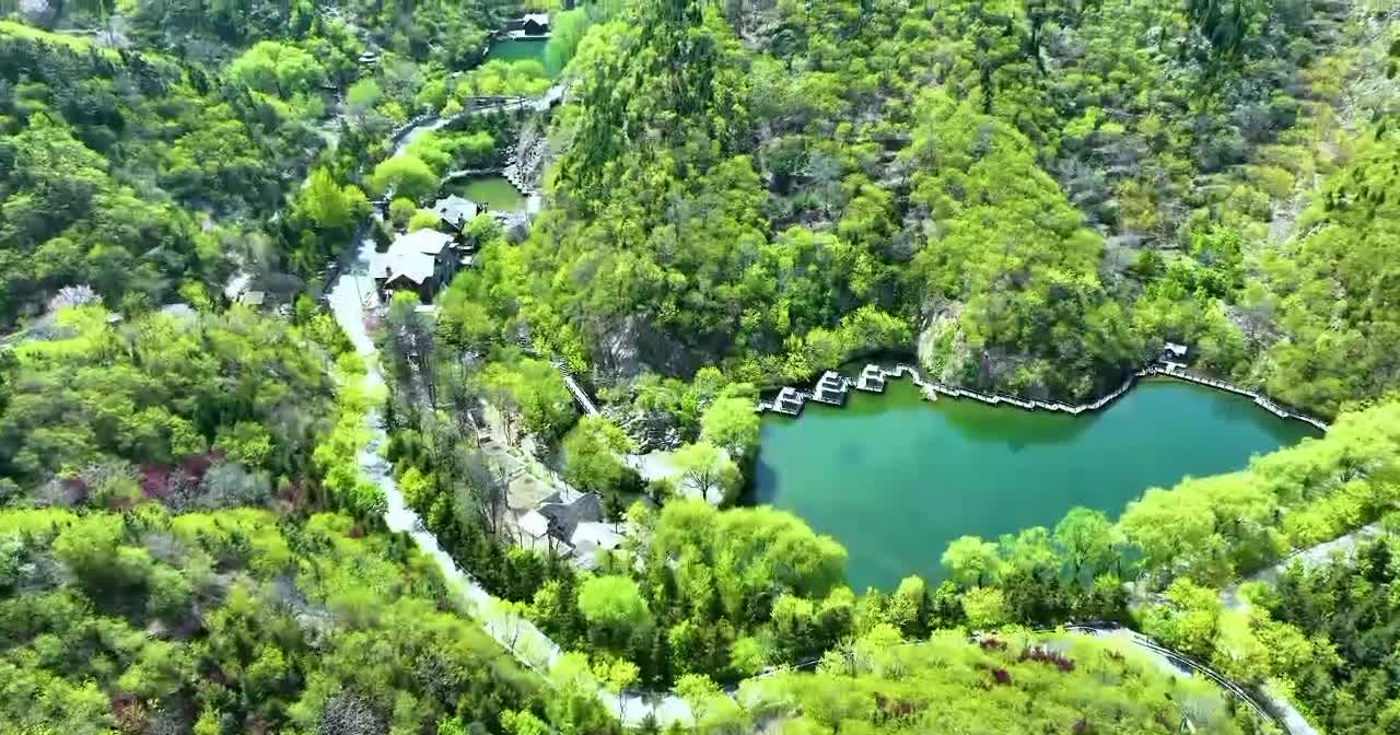 Gorgeous Jiuru Mountain Scenic Spot in spring