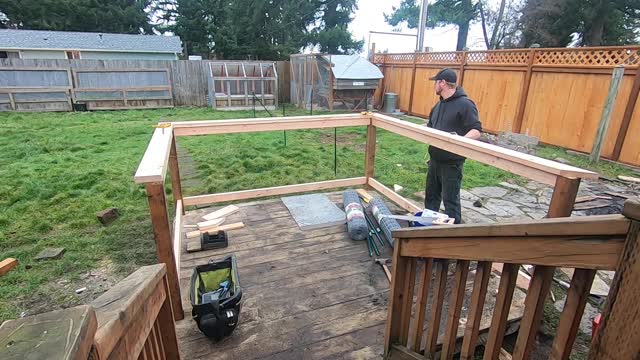 Backyard Deck Railing and Dog Run