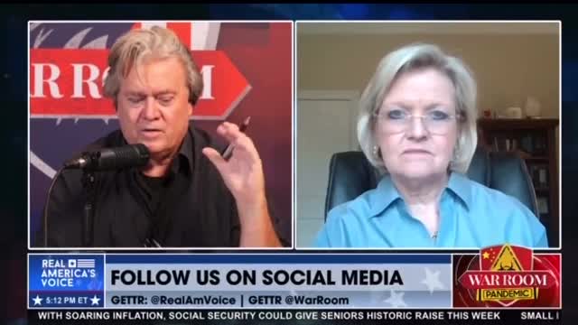 WAR ROOM Steve Bannon with Cleta Mitchell