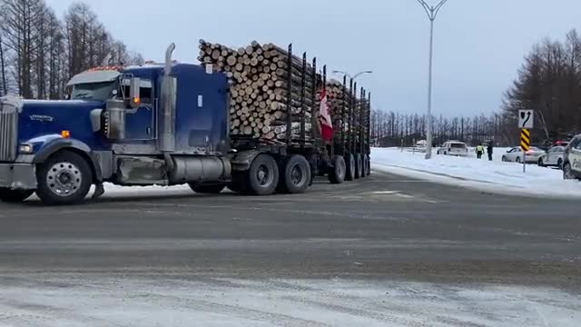 Truck Convoy on way to Quebec