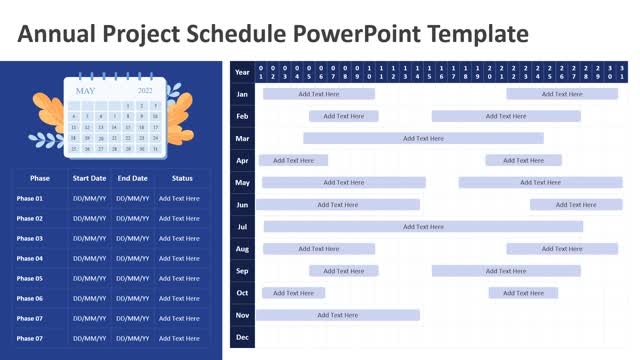 Annual Project Schedule PowerPoint Template