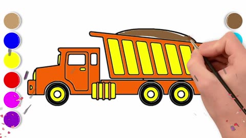 How to Draw a Truck Easy Step by Step and Coloring