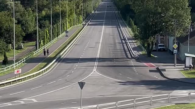 This is the highway that Russian tanks were in March