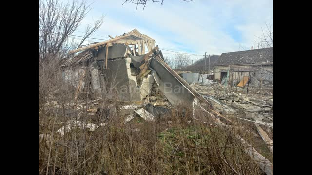 Short report From Eva on a Donetsk home destroyed by Ukrainian terrorism.