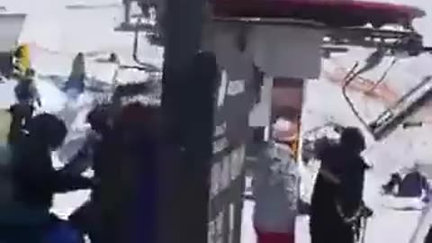 Snow Lift Throwing People Like Ragdolls