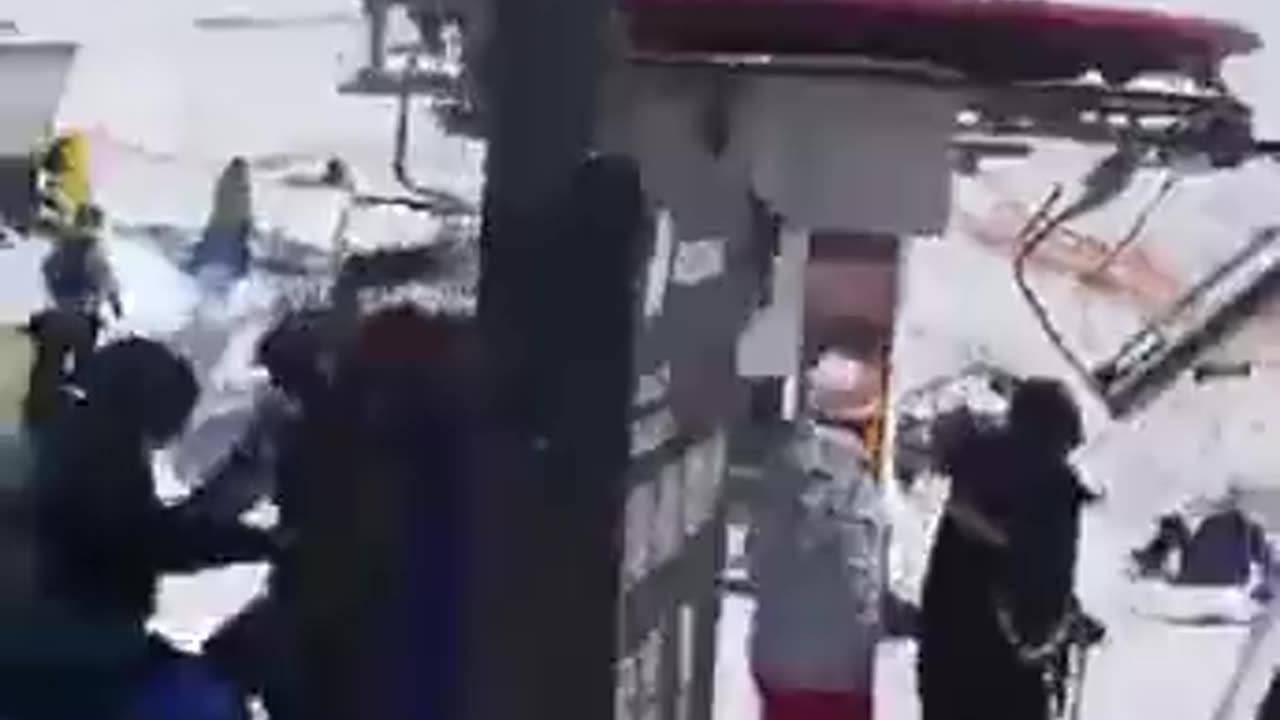 Snow Lift Throwing People Like Ragdolls