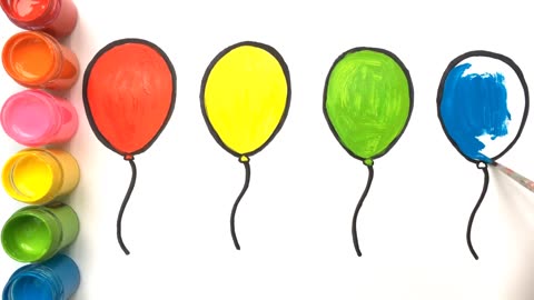 How to Draw Balloons , Learn Painting