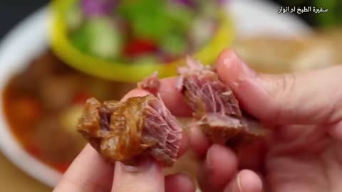 Meat pottery the most impressive dish 🔥 with bread and salad