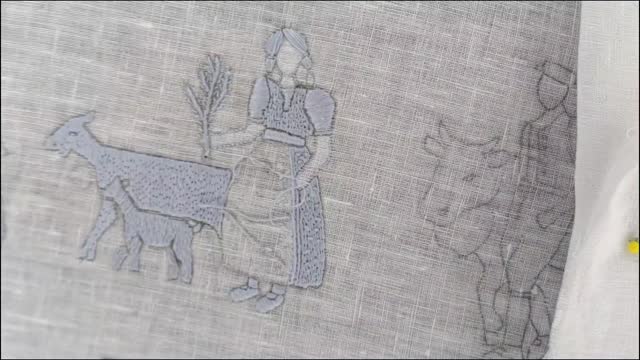 White Embroidery, A girl herding the goats