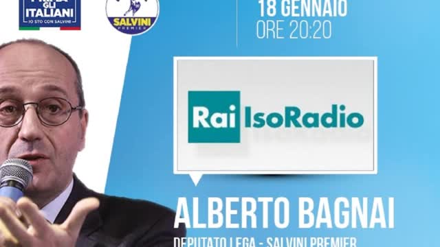 🔴 Intervista radiofonica all'On. Alberto Bagnai su "Isoradio" (18/01/2023).