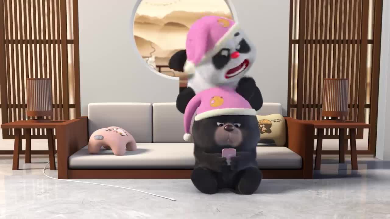 【Bamboo Panda ??】Phone Charger Story _ Short Animation I funny _ 熊猫班卜 #panda #animation #cute
