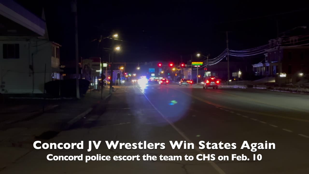 Concord Police Escort JV Wrestlers Through The City