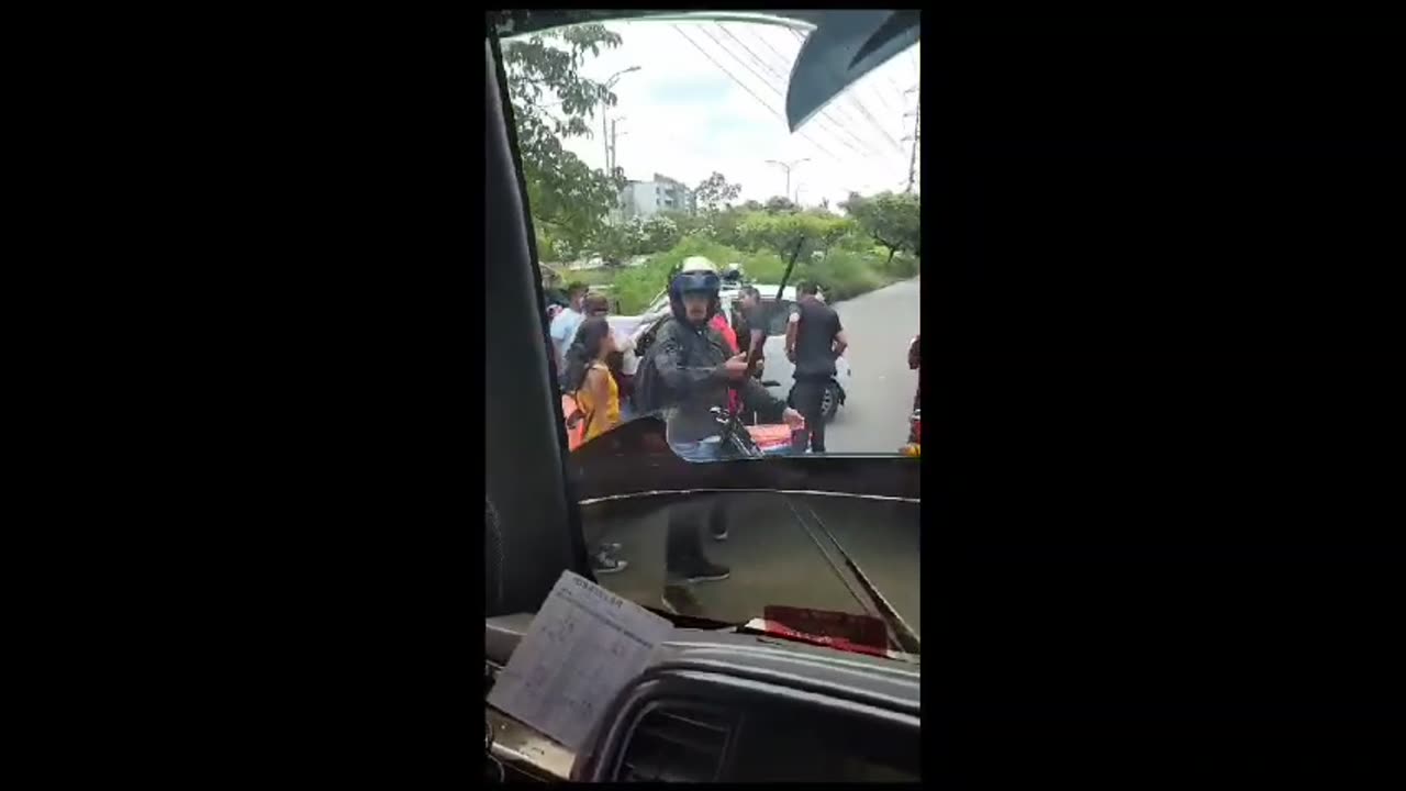 Accidente en la paralela El Bosque de Floridablanca