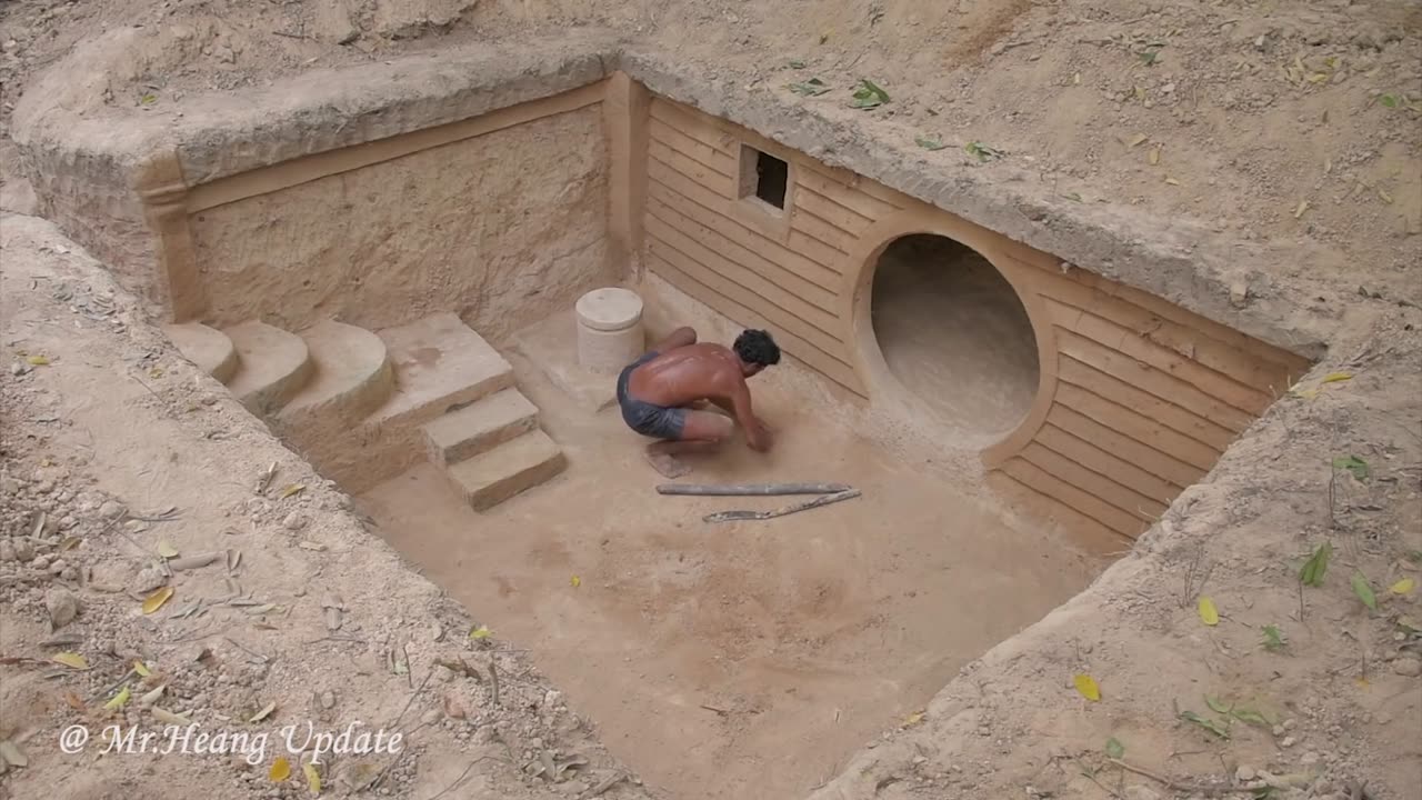 Building Underground House With Underground Swimming Pool - 2