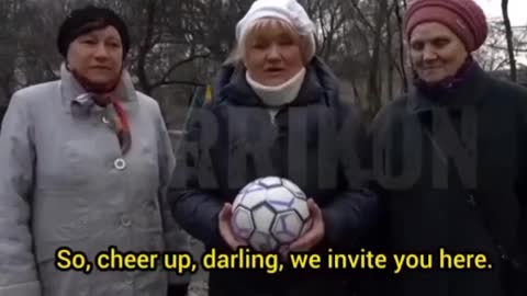 Cheerful Babushkas from Luhansk invited Cristiano Ronaldo to play for the Lugansk football club