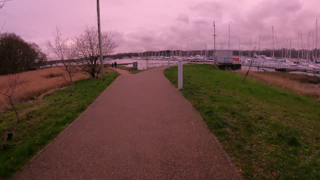 tiny speedlapse at sunset by a river