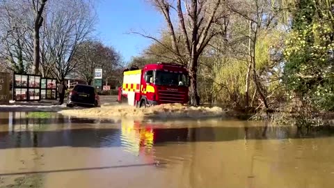 Roads flooded, cars submerged as Storm Bert batters the UK