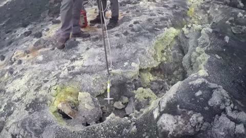 Reuters crew gets rare access to volcano