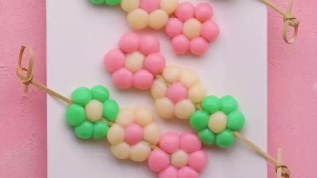 Chew on this! These flower dango make for the perfect cute snack