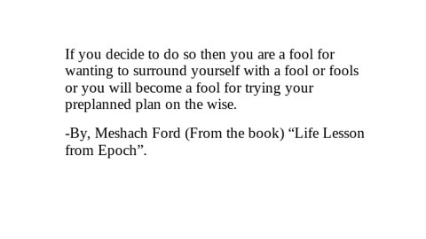 "Life Lesson from Epoch" -Checkout Description