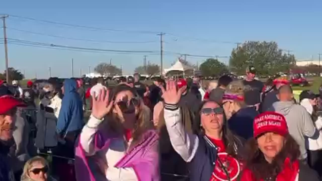 The Lines at Trumps Waco Texas rally are massive!