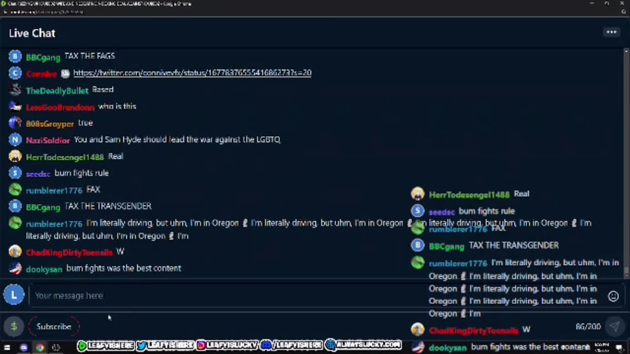 SAM HYDE CALLS LEAFY