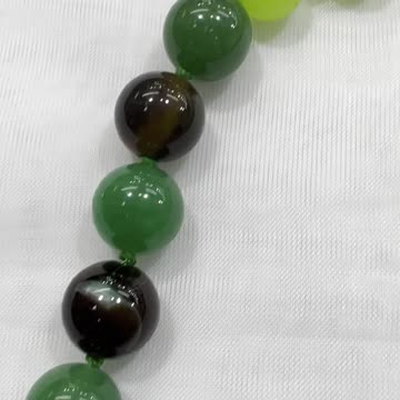 Handmade + Knotting Unique 20” Statement Necklace with Cinnabar, Aventurine