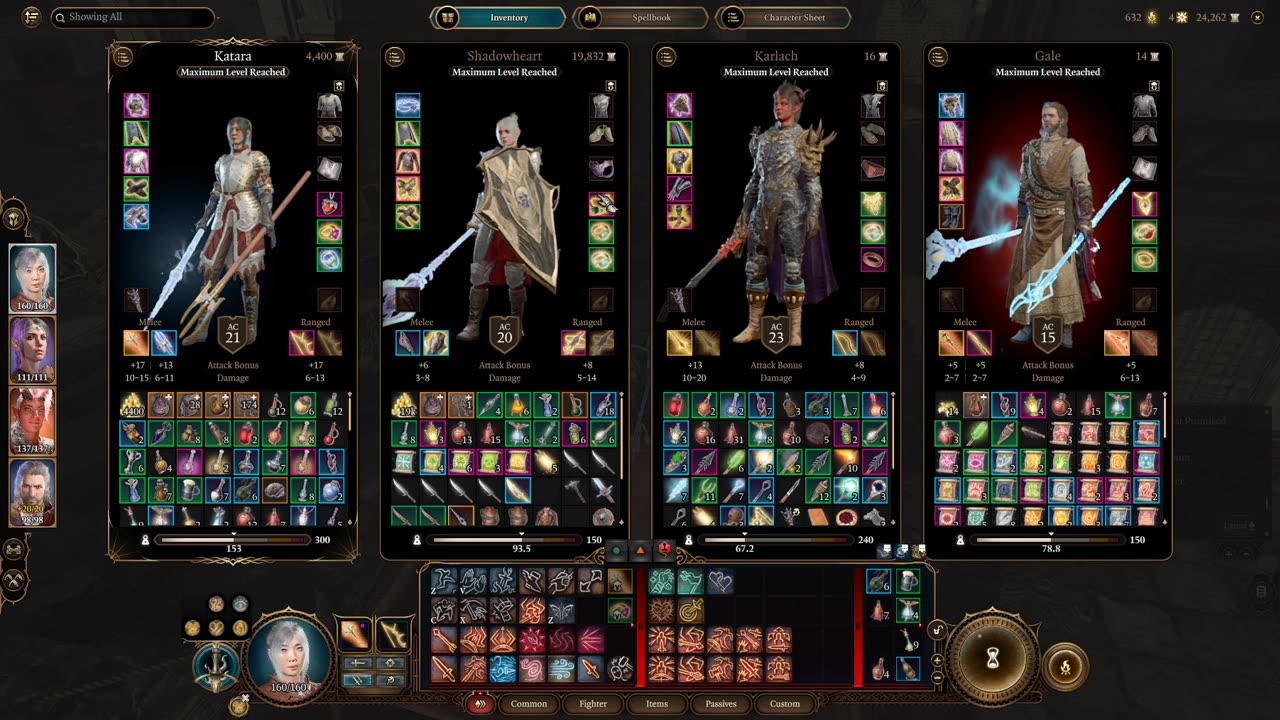 Baldur's Gate 3 quest log & gear