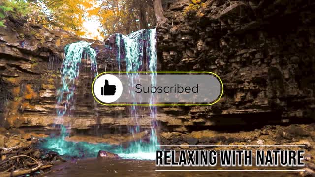 🌫🌞 Beautiful Waterfall and Scenery, with Soothing Water Sounds for Meditation & Stress Relief🌞🌫