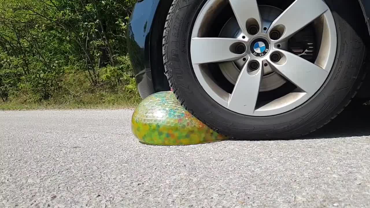 Crushing Crunchy & Soft Things by Car! EXPERIMENT CAR vs RAINBOW TOWER RING