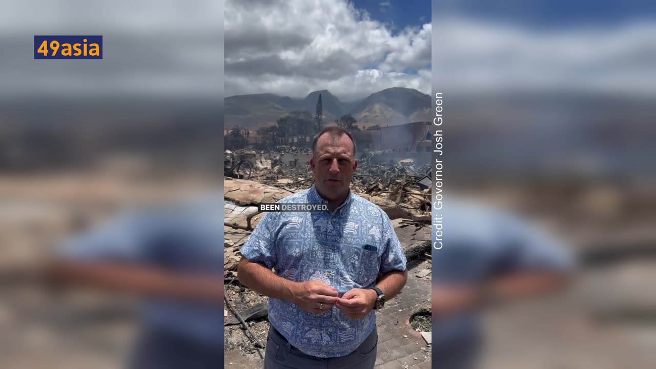 Hawaii Governor tours aftermath of deadly wildfires in Lahaina, Hawaii