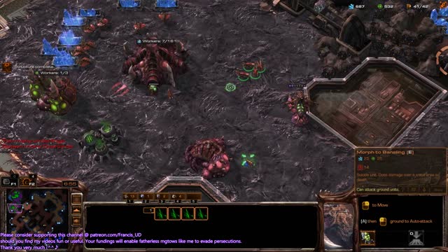 starcraft2 zerg v terran on cosmic sapphire shamefully defeated by mass marines airdrop..