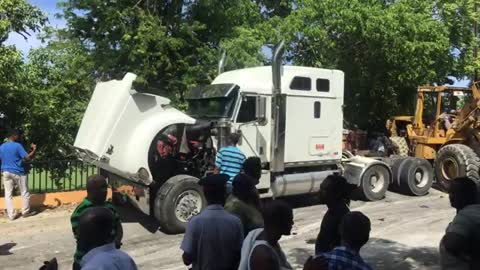 Jay truck,after the accident happened.