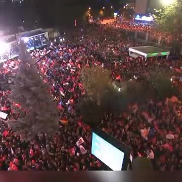 Thousands of Erdogan supporters await election results in Ankara