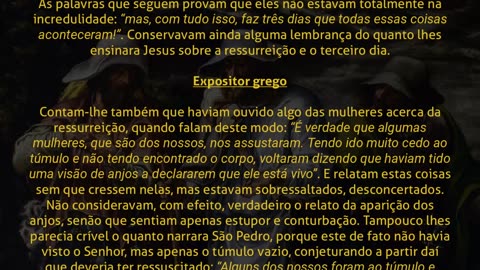 Evangelho de Domingo da Terceira Semana da Páscoa - Ano A Lc 24, 13-35