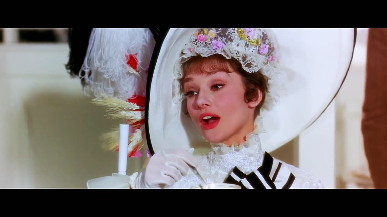 Audrey Hepburn My Fair Lady 1964 Ascot Horse Race remastered 4k