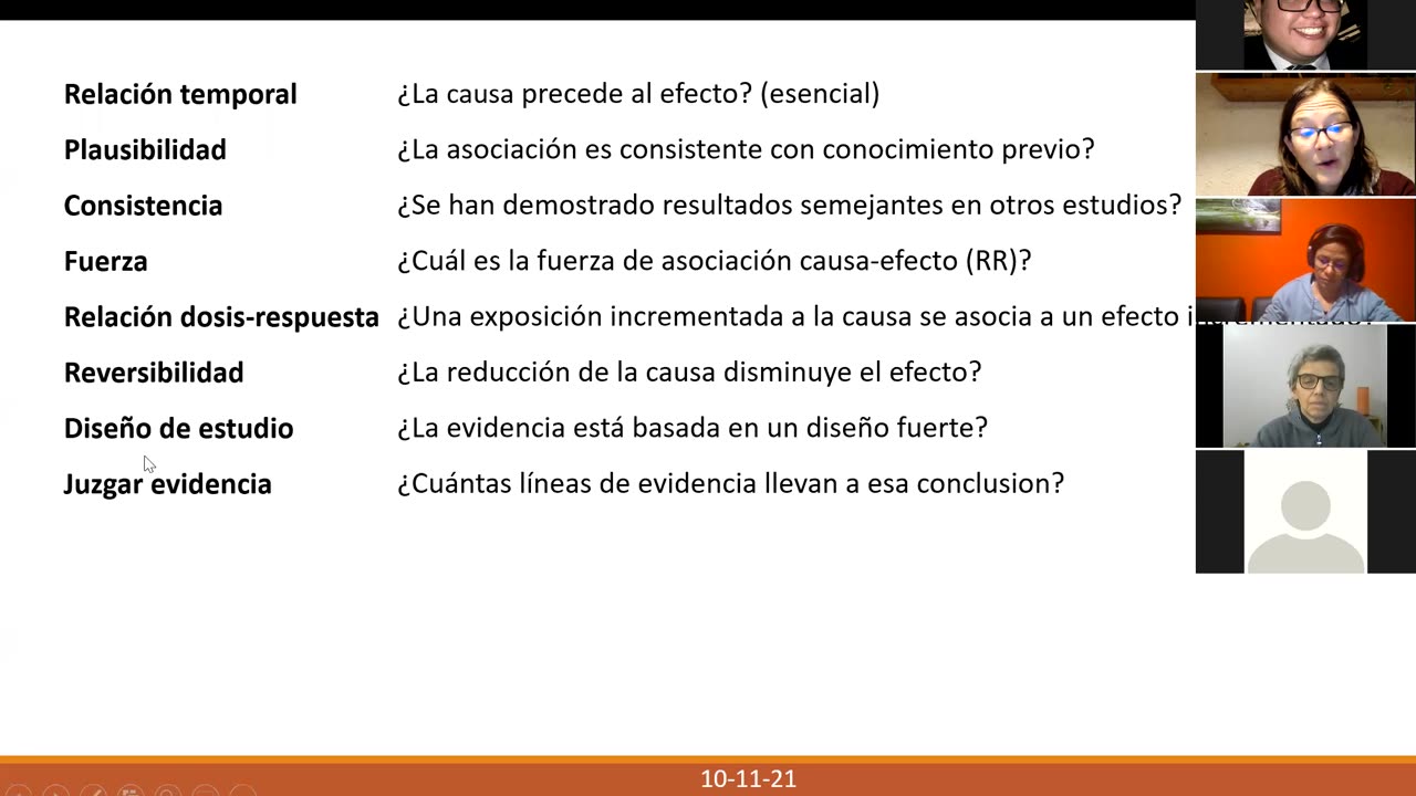 Clase sobre Epidemiología Básica para entender la causalidad