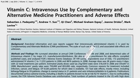 The Role of Vitamin C in the Treatment of Terminal Cancer