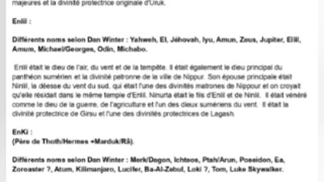 Video - Panthéon Sumérien a connaitre