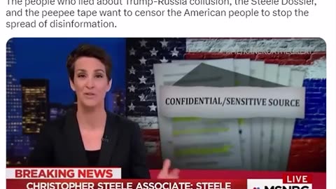 The people who lied about Trump-Russia collusion, want to censor the American people