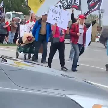 Pedo Joe Sign At Michigan Welcoming of Biden 🟠⚪🟣The NPC Show