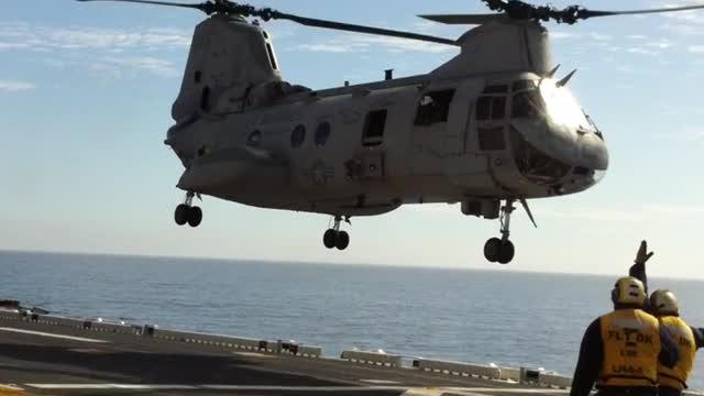 CH-46E Launch from deck